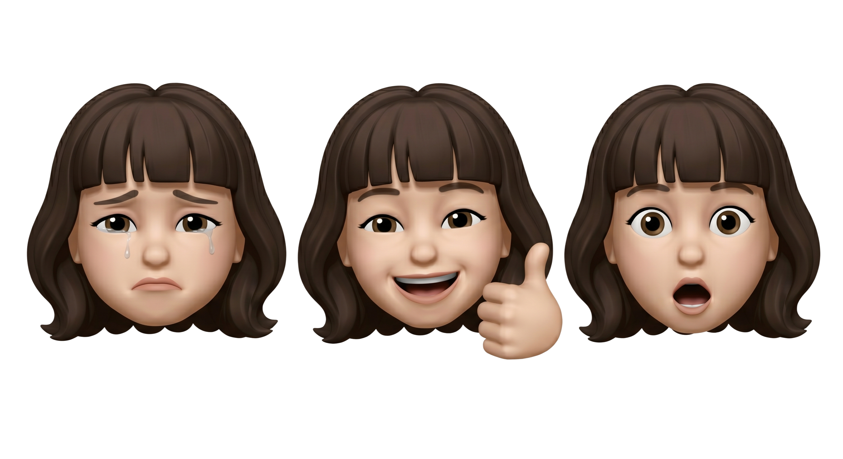 밝아진 표정의 캐릭터